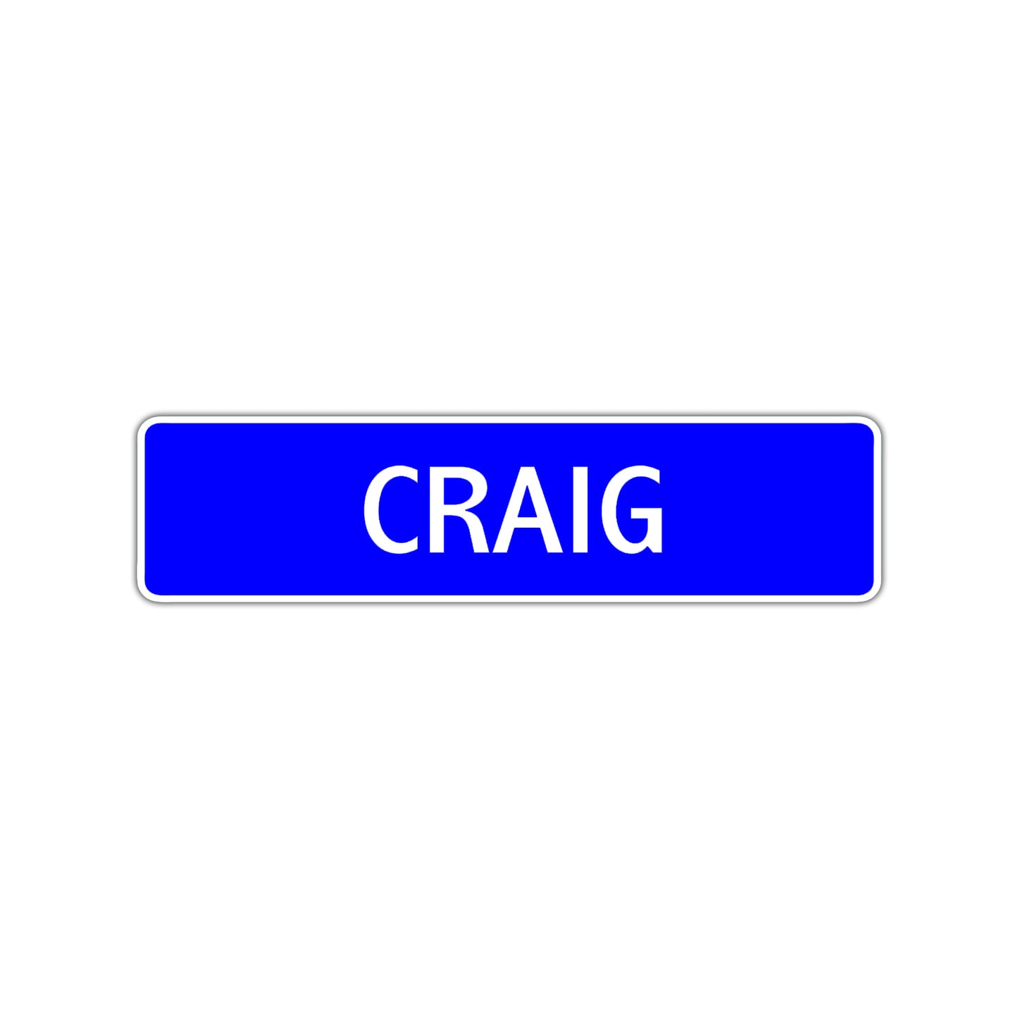 Craig Street Sign Children Name Room Plate