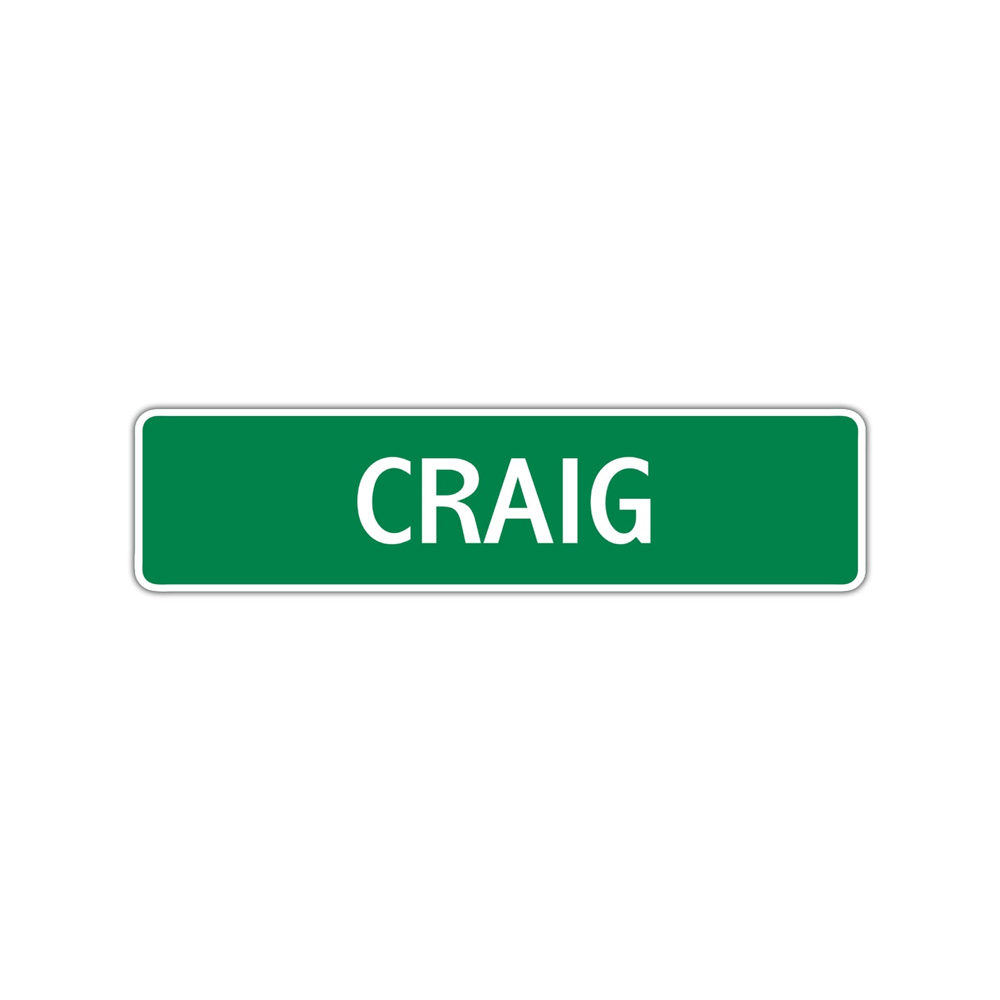 Craig Street Sign Children Name Room Plate