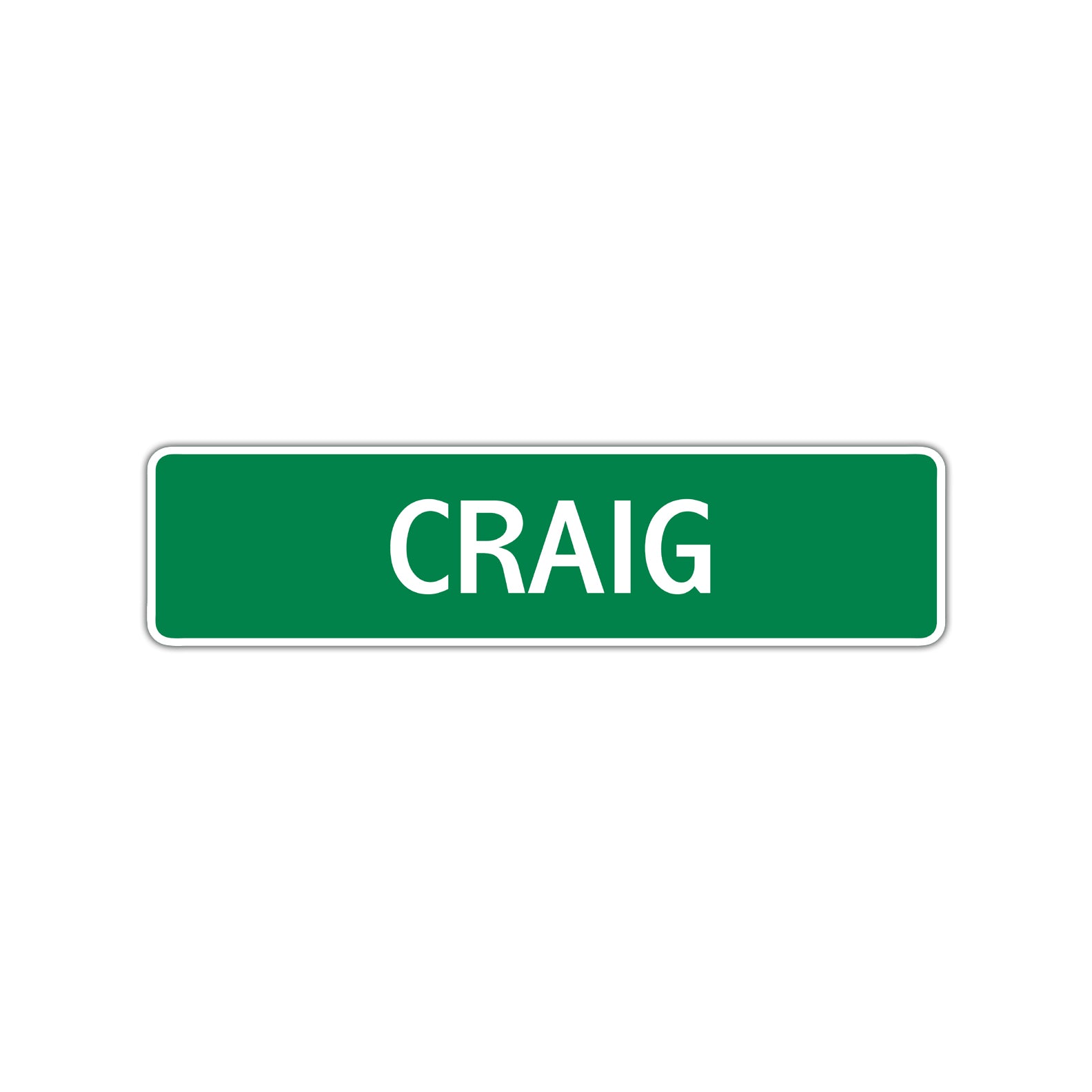 Craig Street Sign Children Name Room Plate