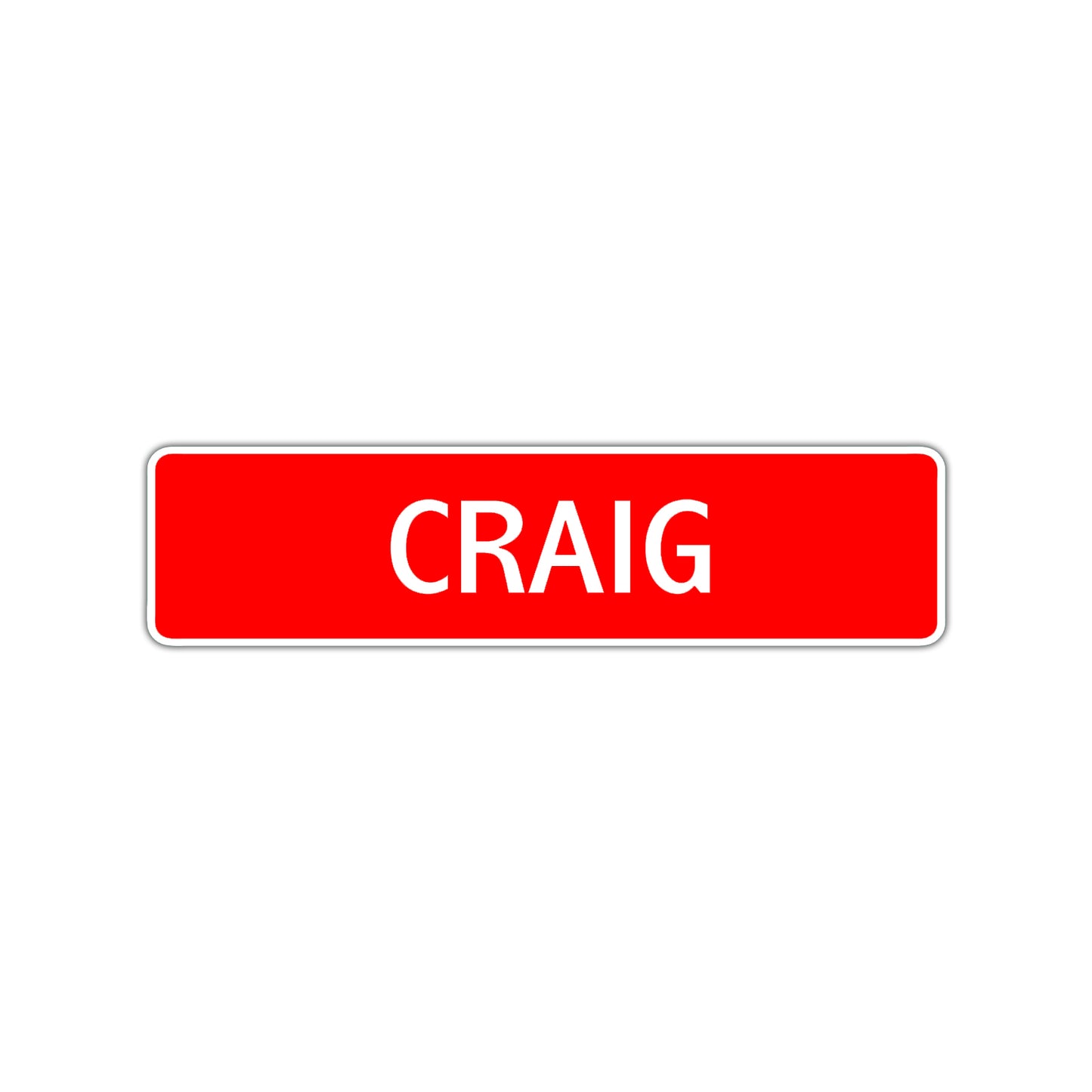 Craig Street Sign Children Name Room Plate