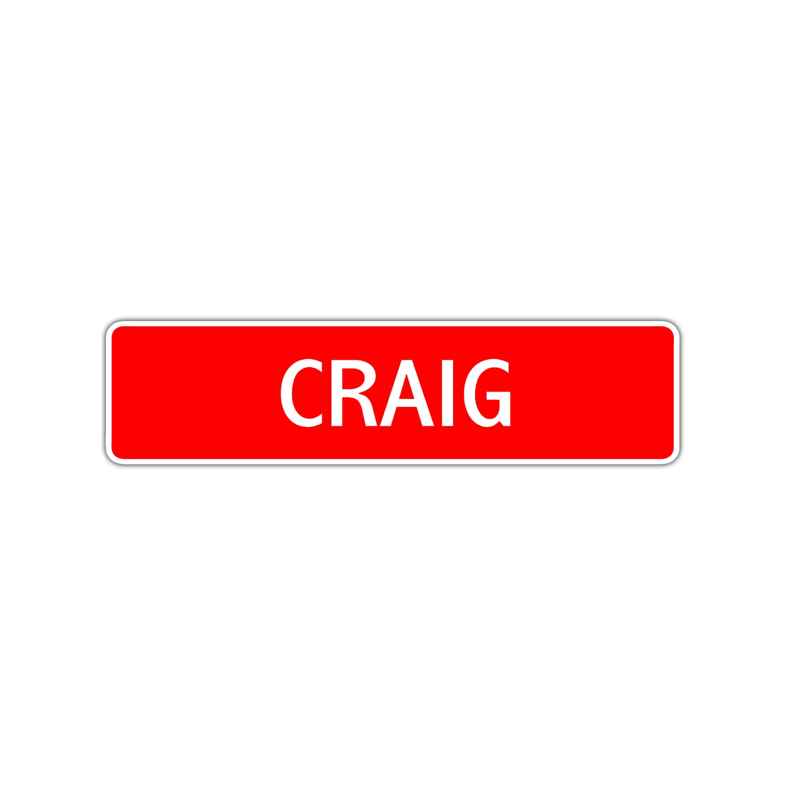 Craig Street Sign Children Name Room Plate