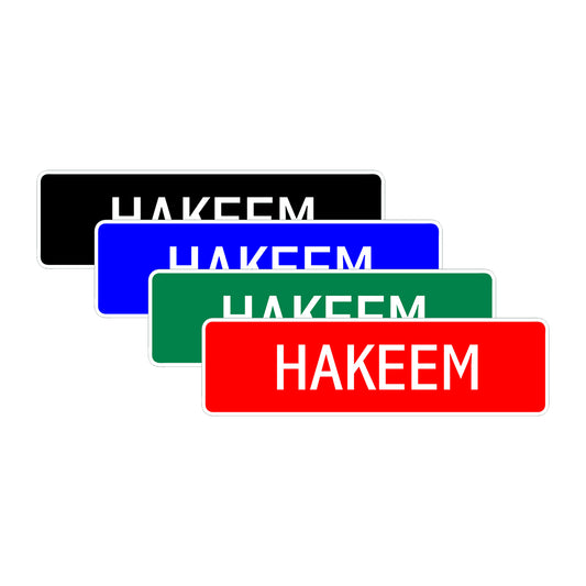Hakeem Street Sign Children Name Room Plate
