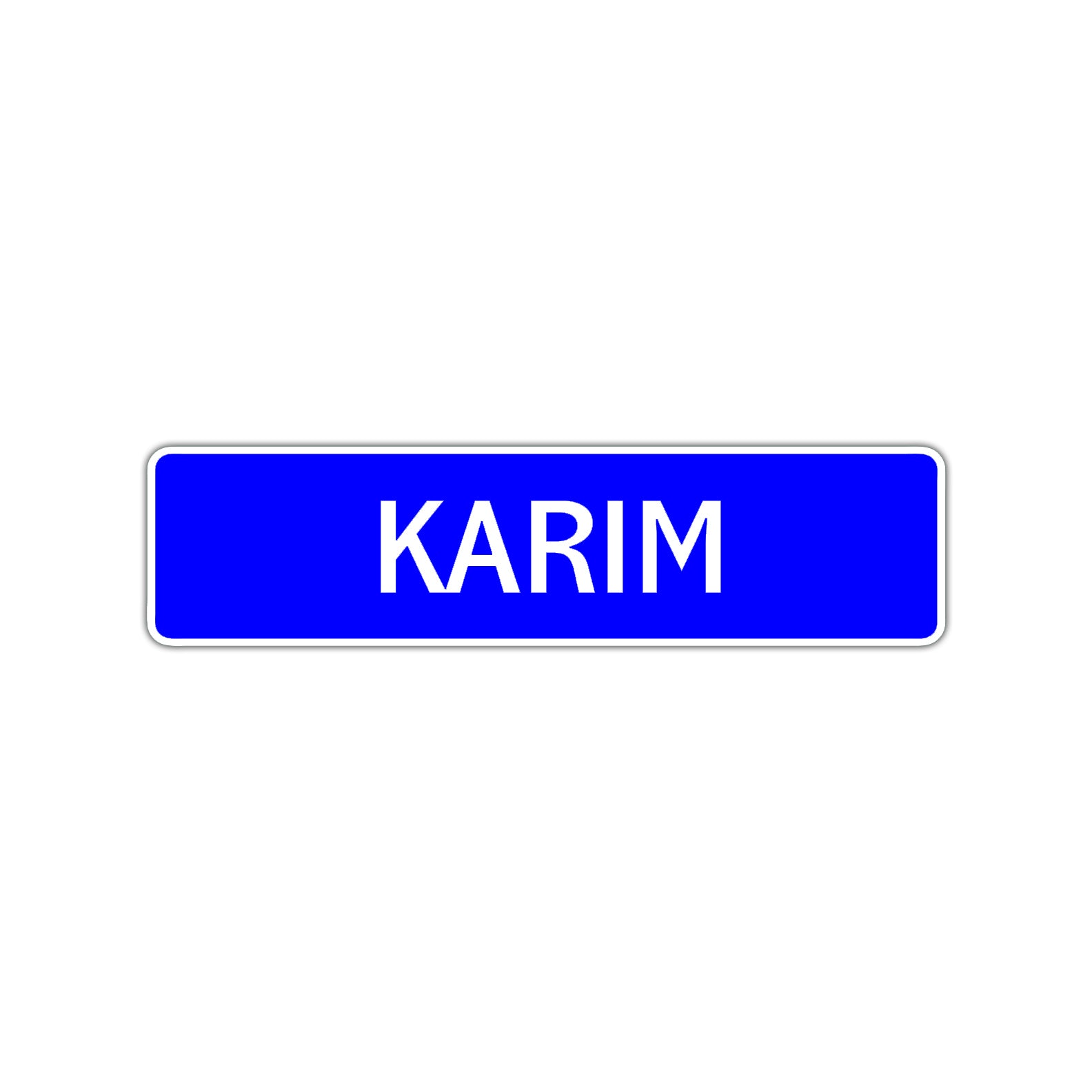 Karim Street Sign Children Name Room Plate