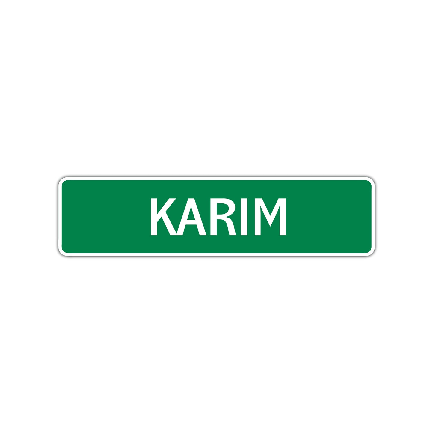 Karim Street Sign Children Name Room Plate