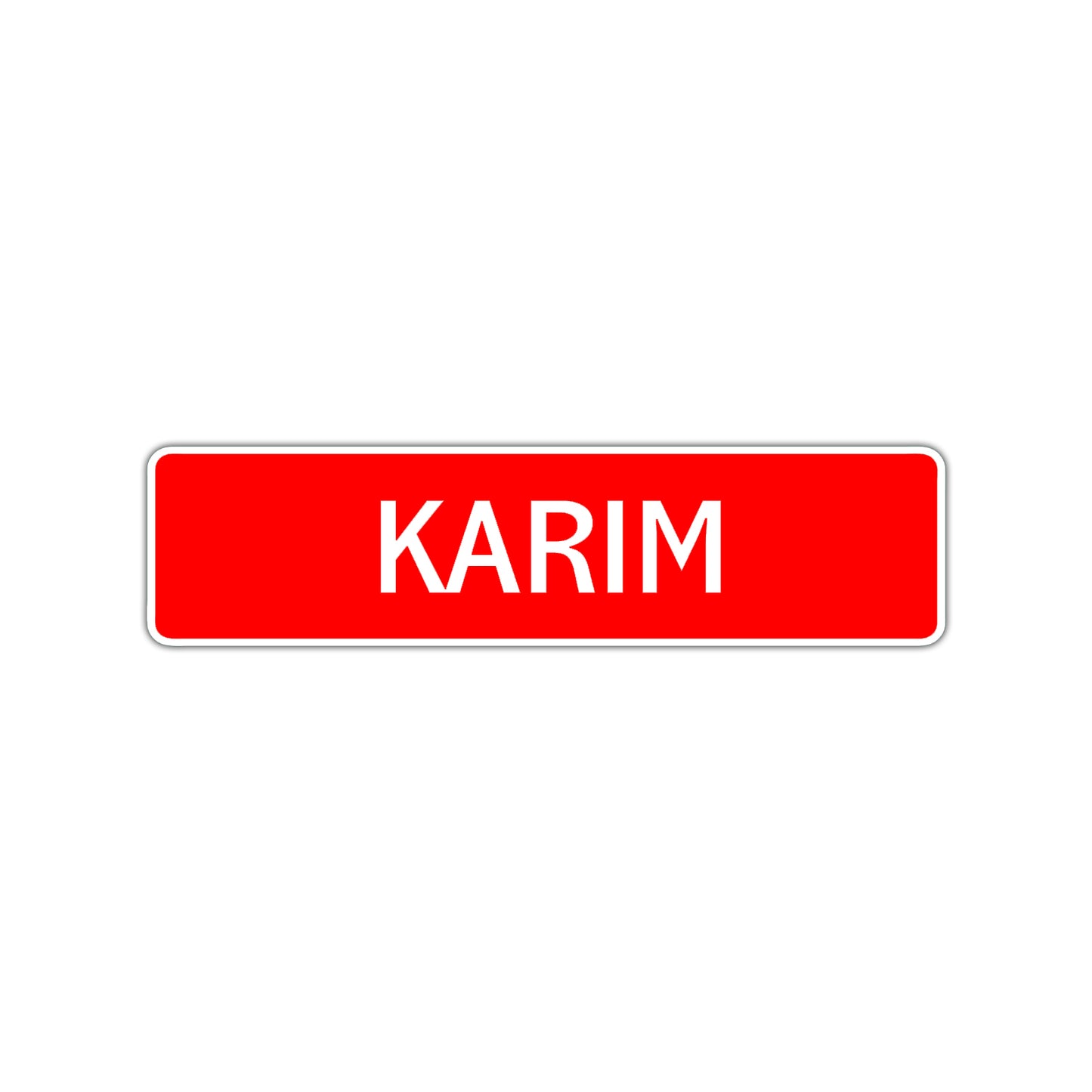 Karim Street Sign Children Name Room Plate