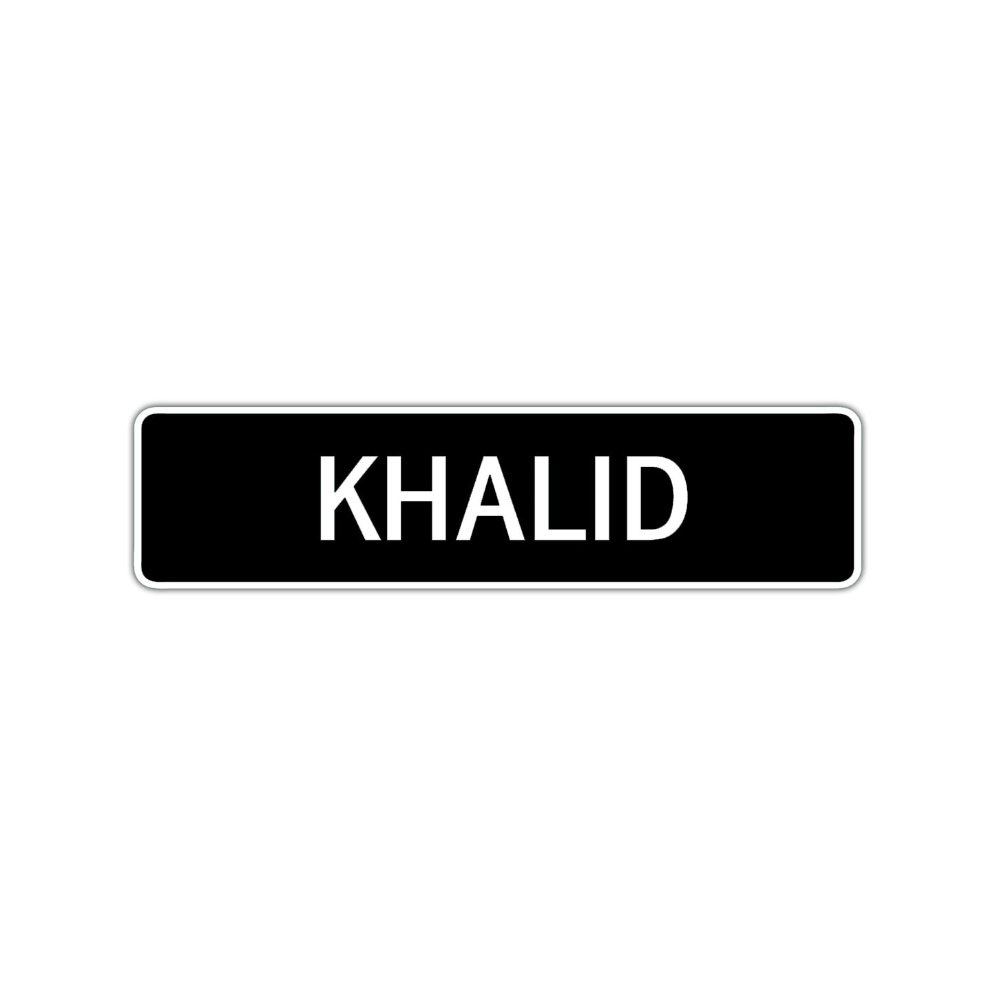 Khalid Street Sign Children Name Room Plate