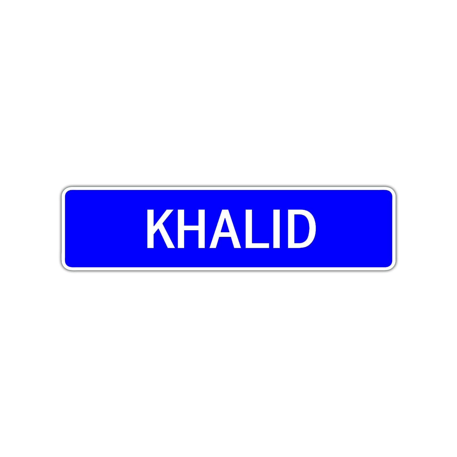 Khalid Street Sign Children Name Room Plate
