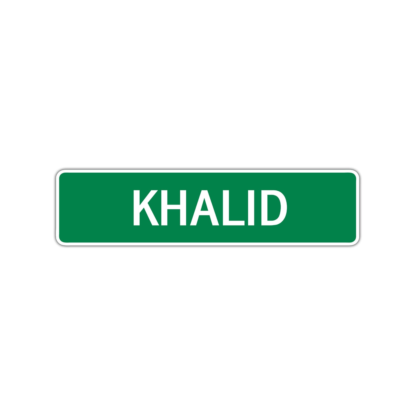 Khalid Street Sign Children Name Room Plate