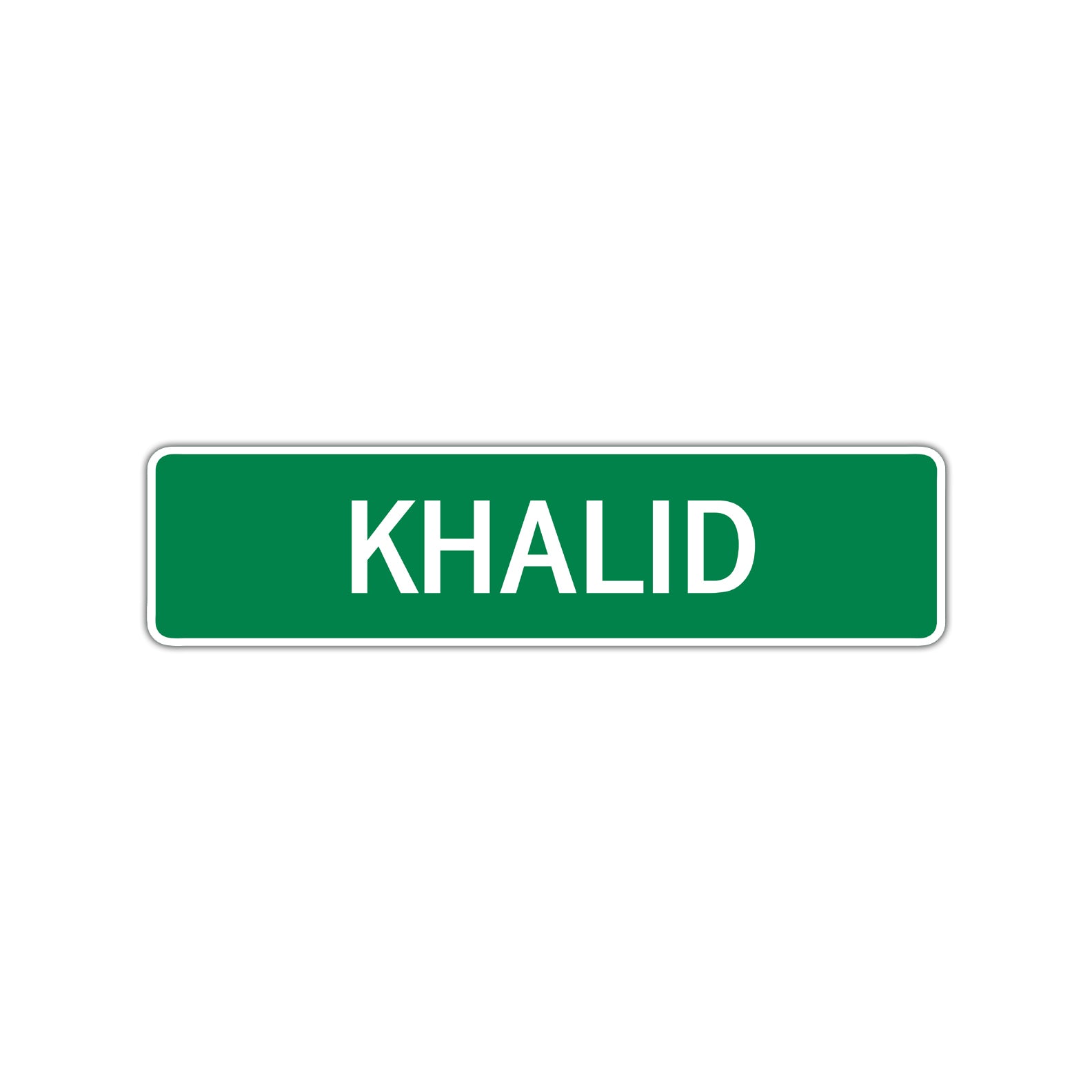 Khalid Street Sign Children Name Room Plate