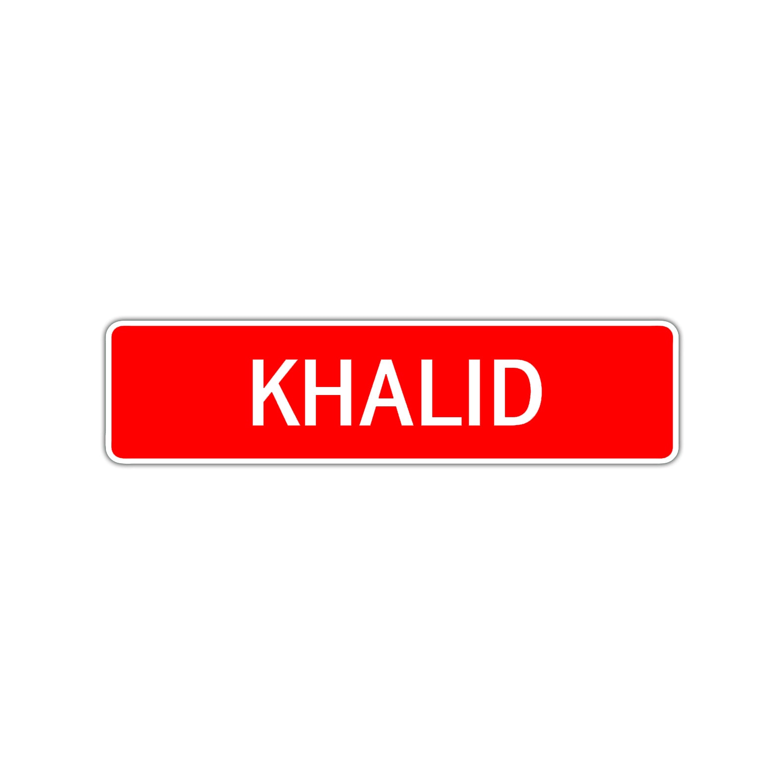 Khalid Street Sign Children Name Room Plate