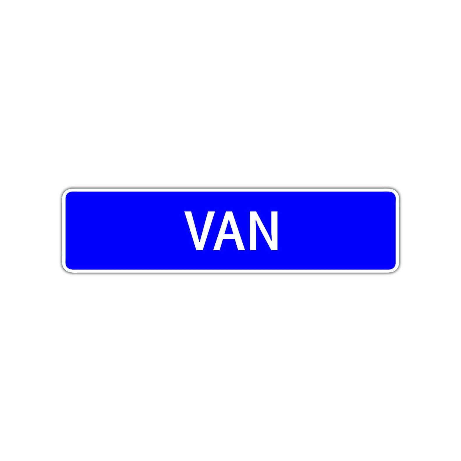 Van Street Sign Children Name Room Plate