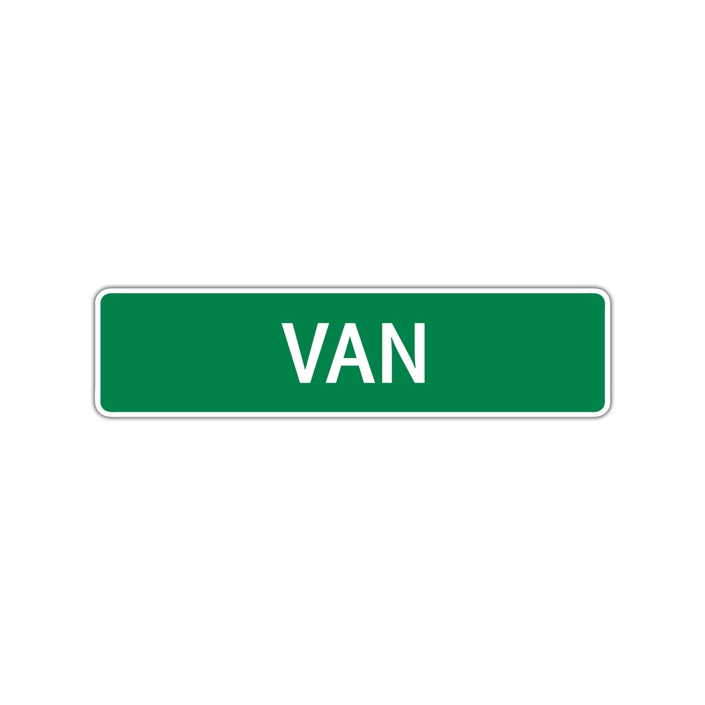 Van Street Sign Children Name Room Plate