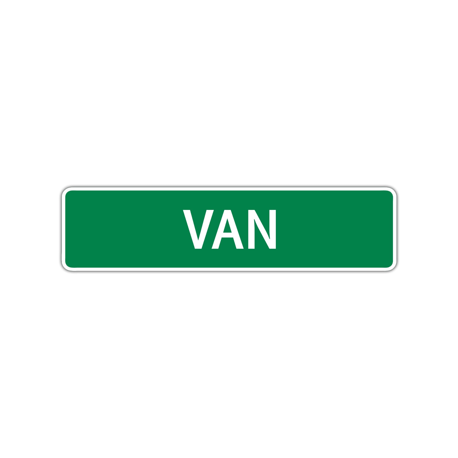 Van Street Sign Children Name Room Plate