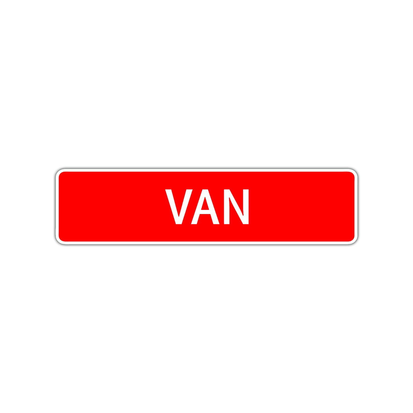 Van Street Sign Children Name Room Plate