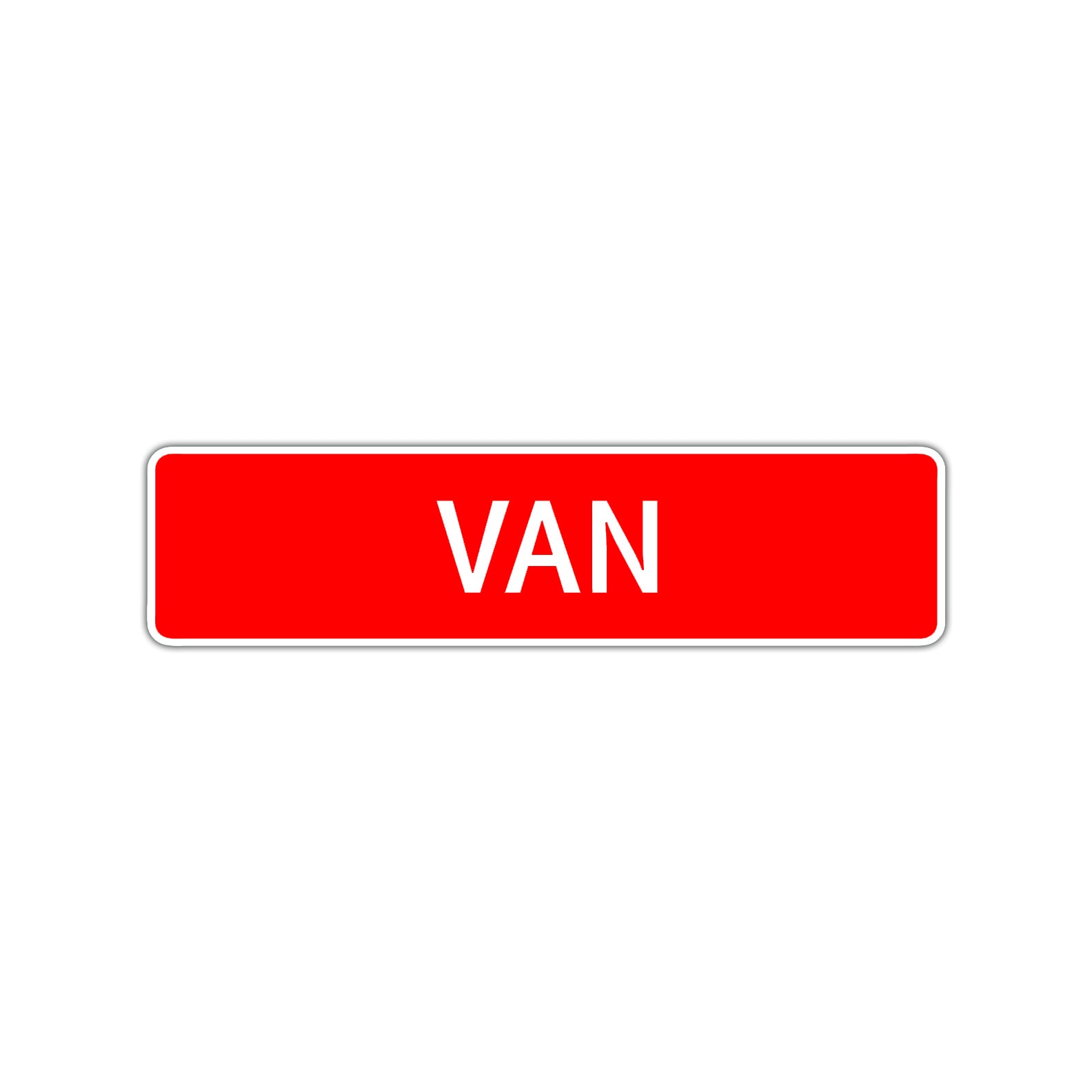 Van Street Sign Children Name Room Plate