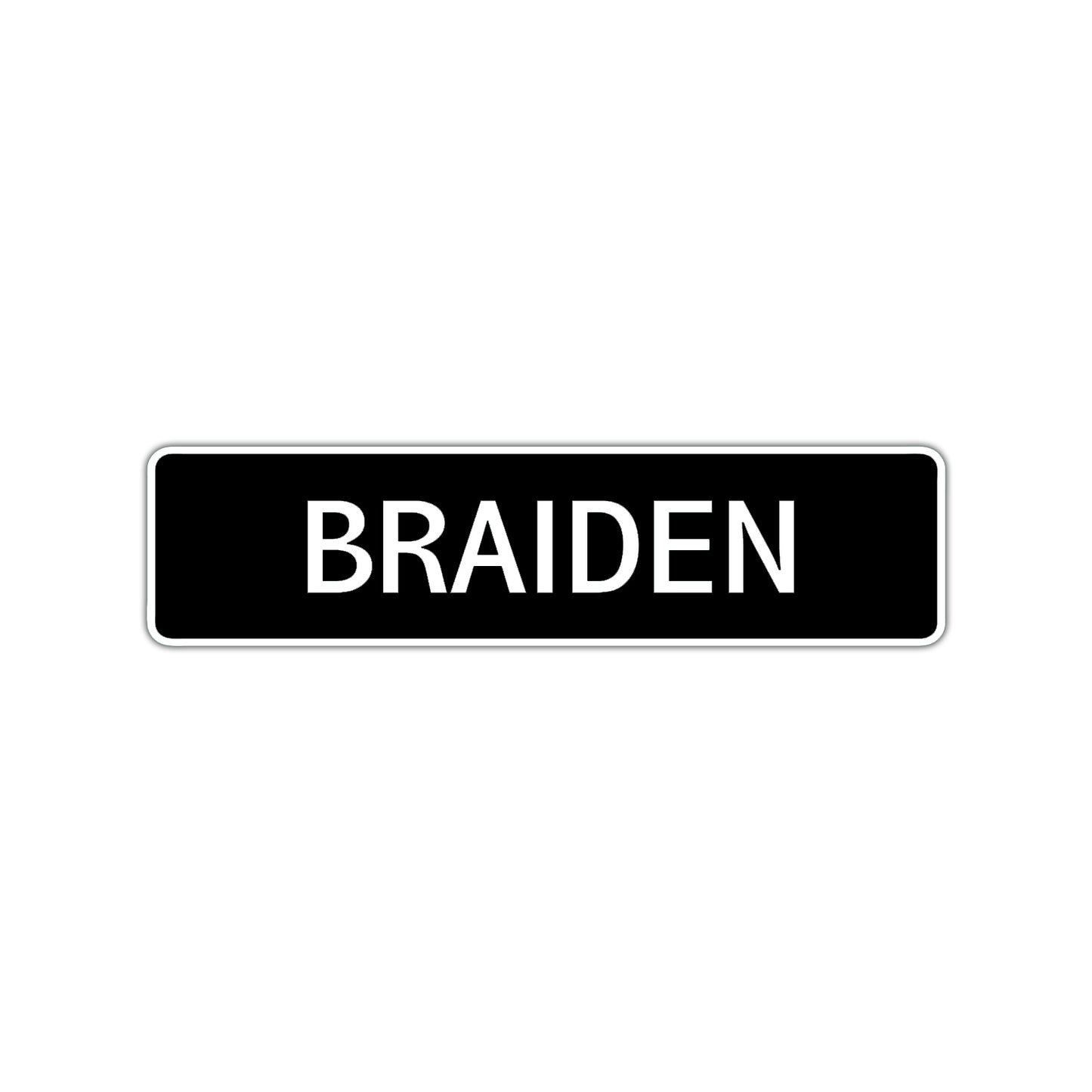 Braiden Street Sign Children Name Room Plate