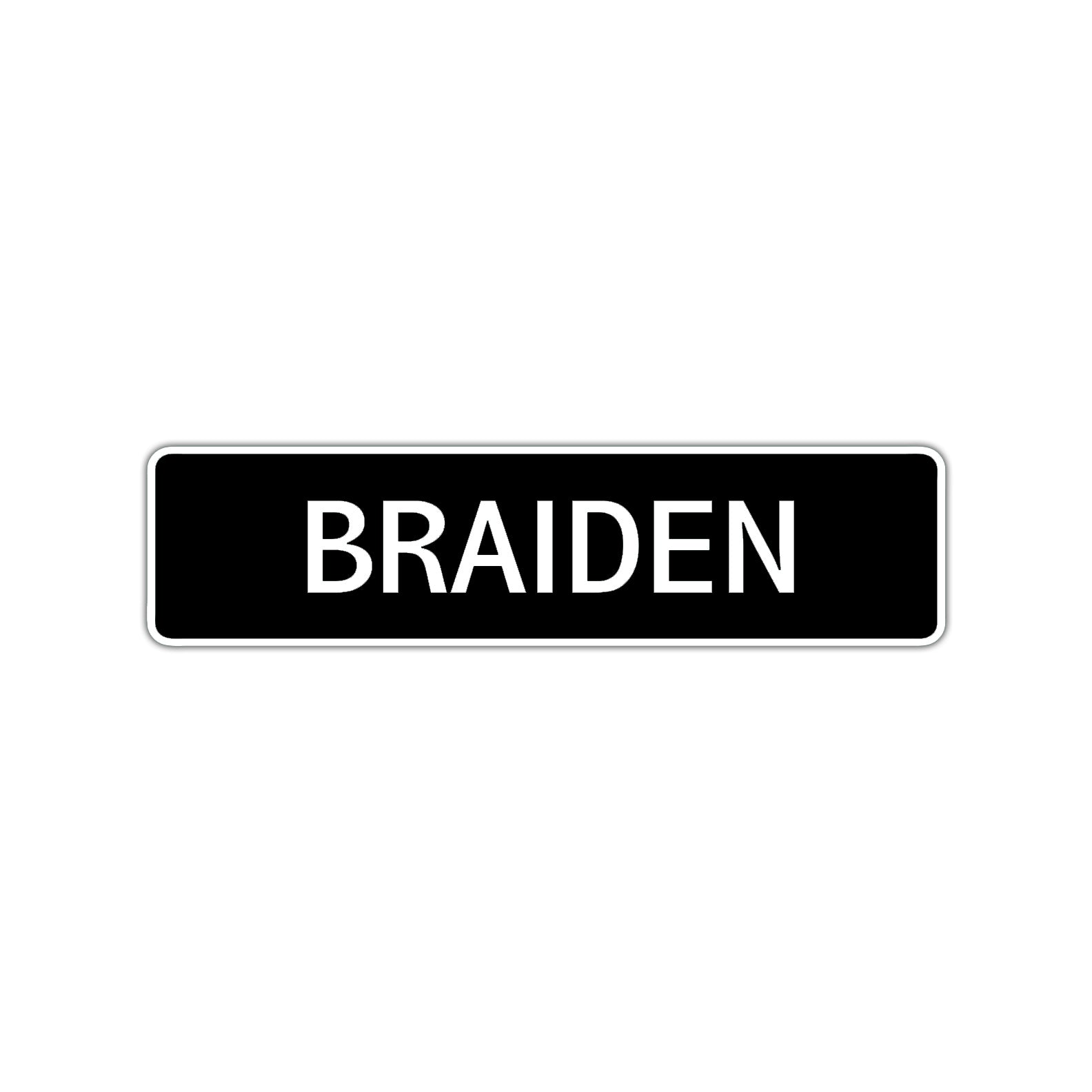 Braiden Street Sign Children Name Room Plate
