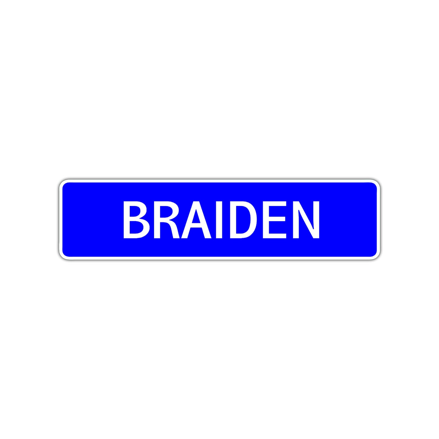 Braiden Street Sign Children Name Room Plate
