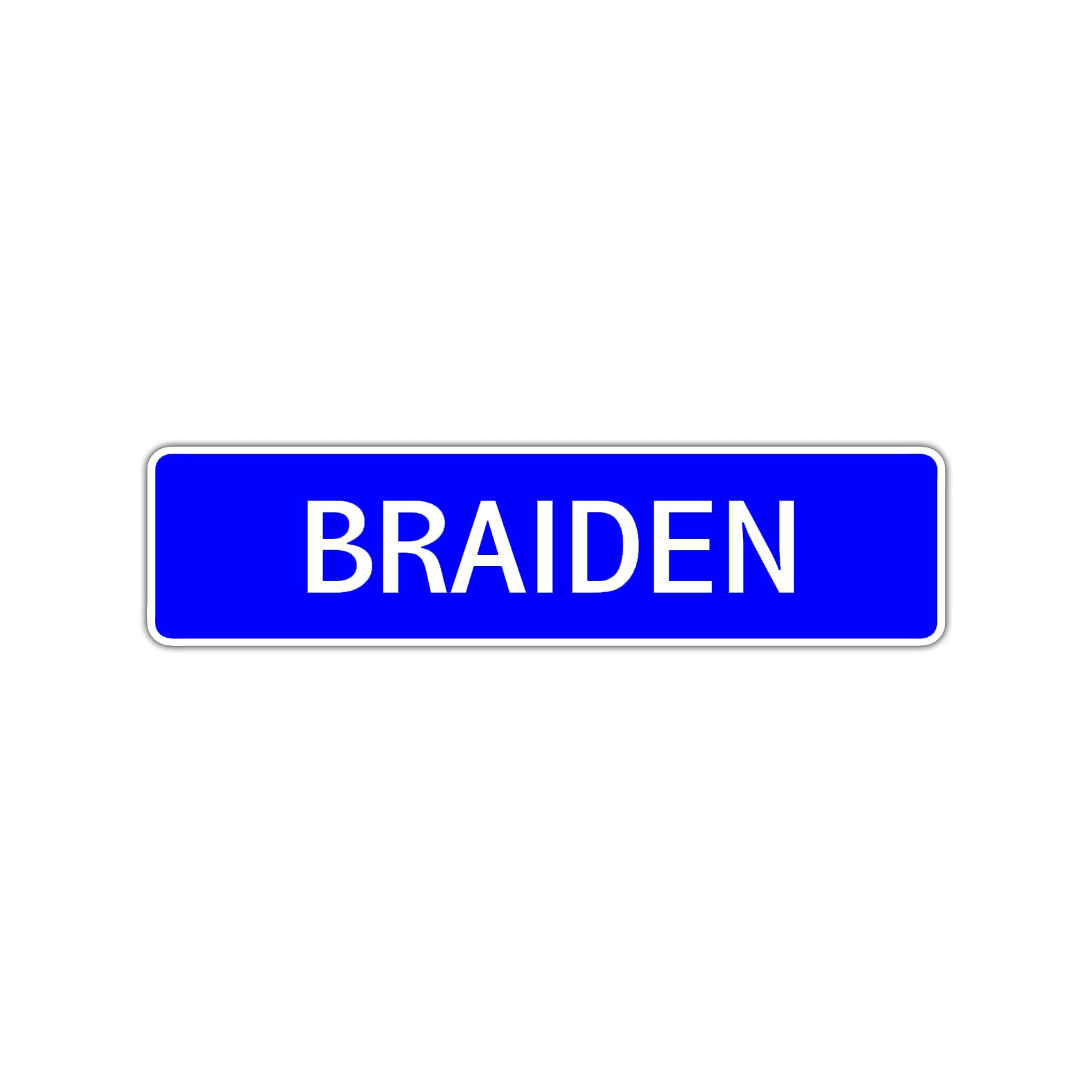 Braiden Street Sign Children Name Room Plate