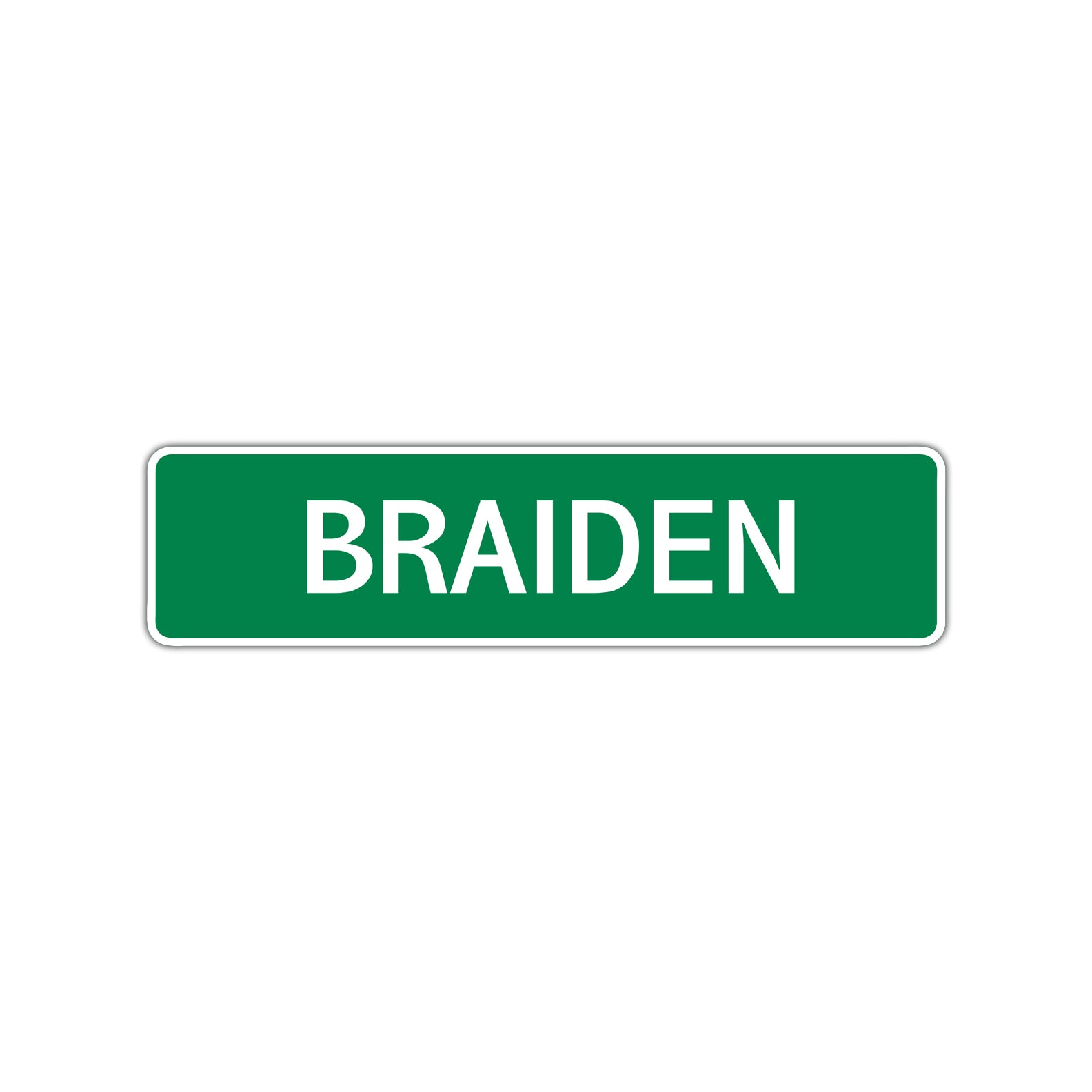 Braiden Street Sign Children Name Room Plate