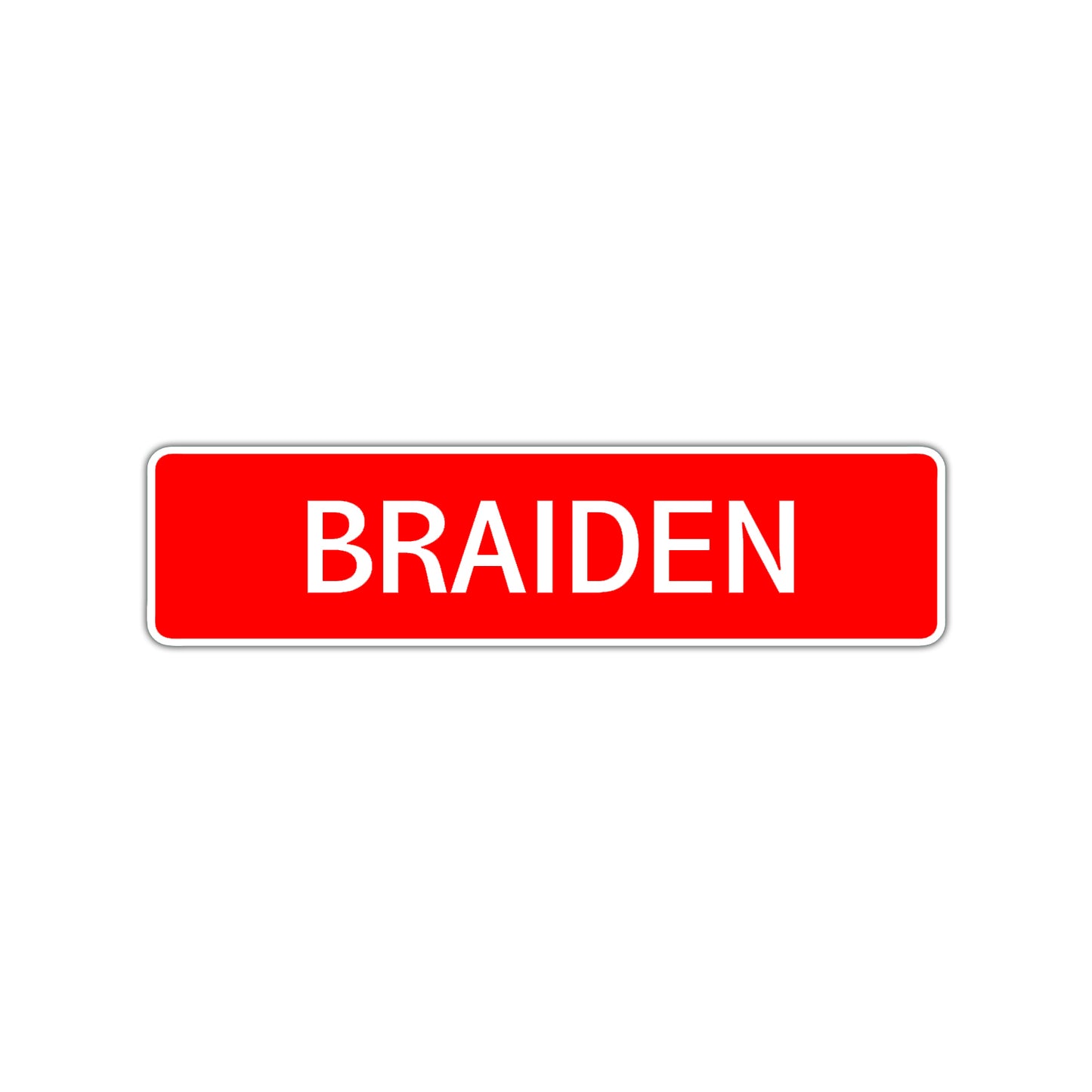 Braiden Street Sign Children Name Room Plate