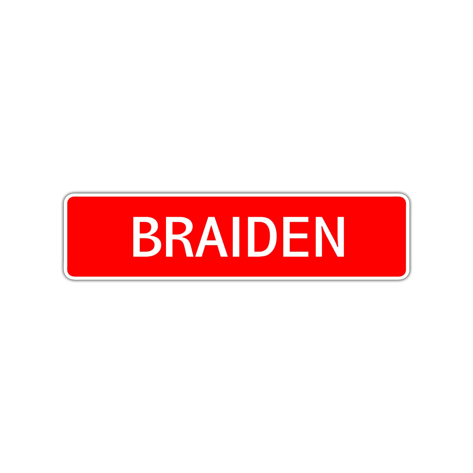 Braiden Street Sign Children Name Room Plate