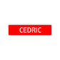 Cedric Street Sign Children Name Room Plate