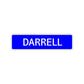 Darrell Street Sign Children Name Room Plate