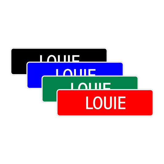 Louie Street Sign Children Name Room Plate