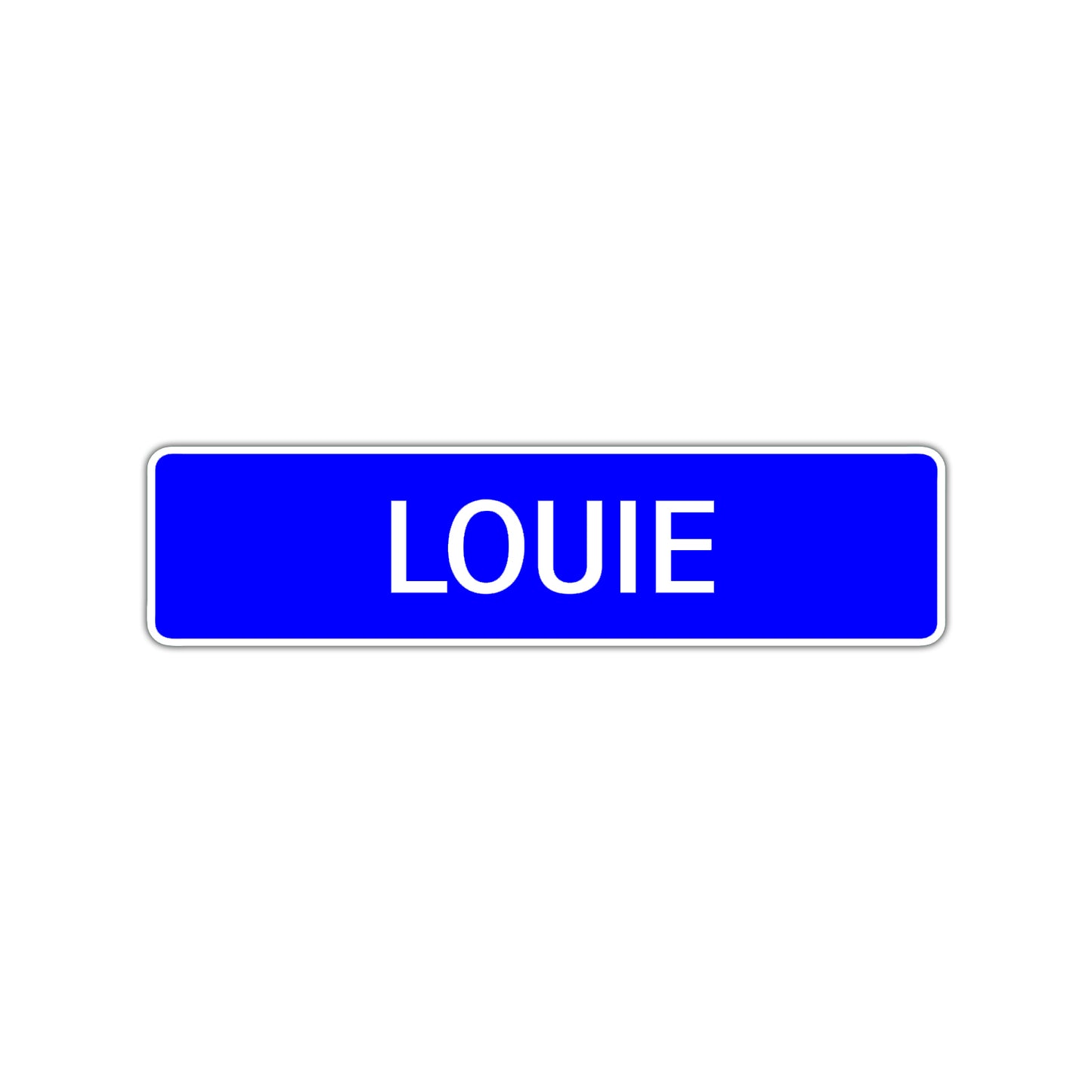 Louie Street Sign Children Name Room Plate