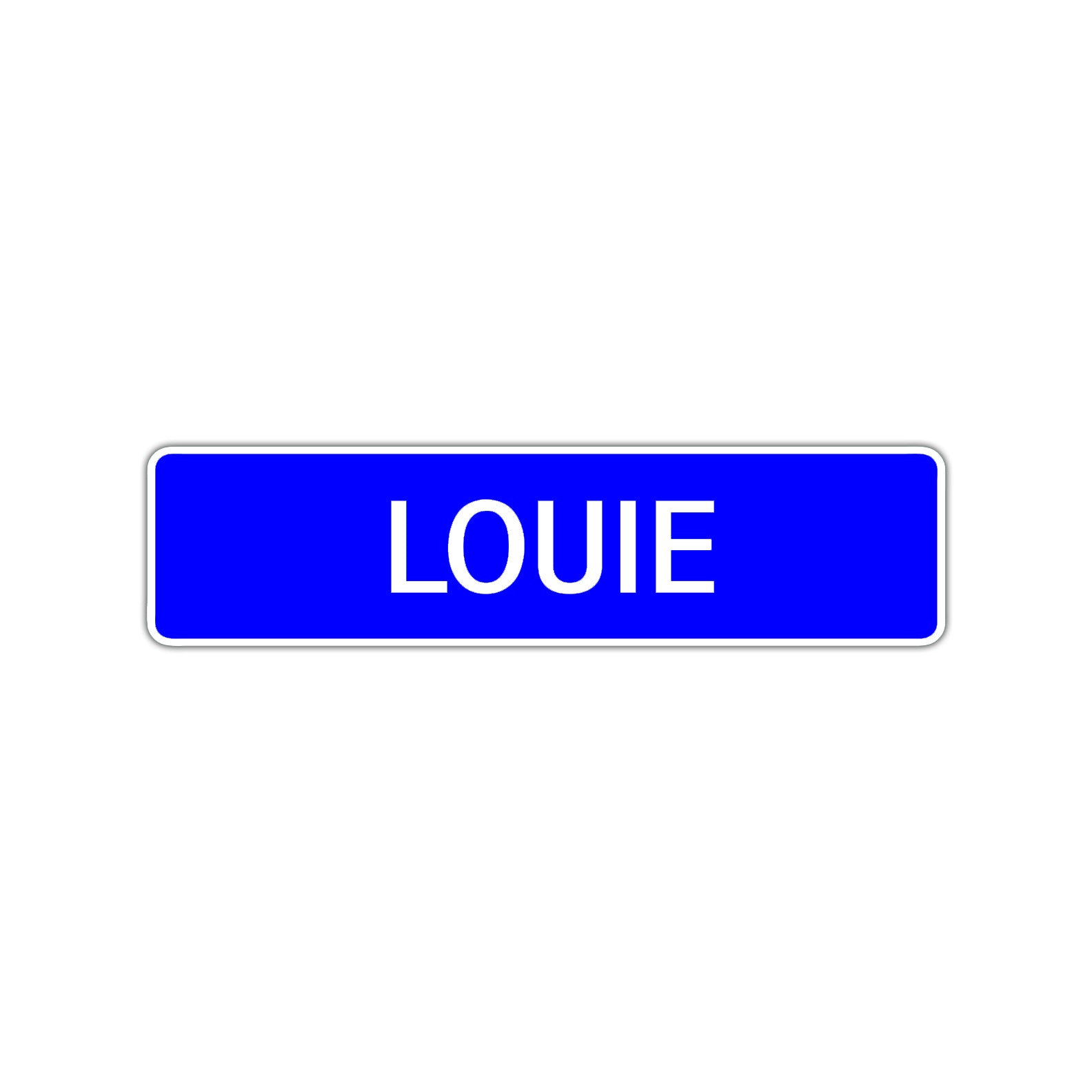Louie Street Sign Children Name Room Plate
