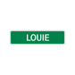 Louie Street Sign Children Name Room Plate