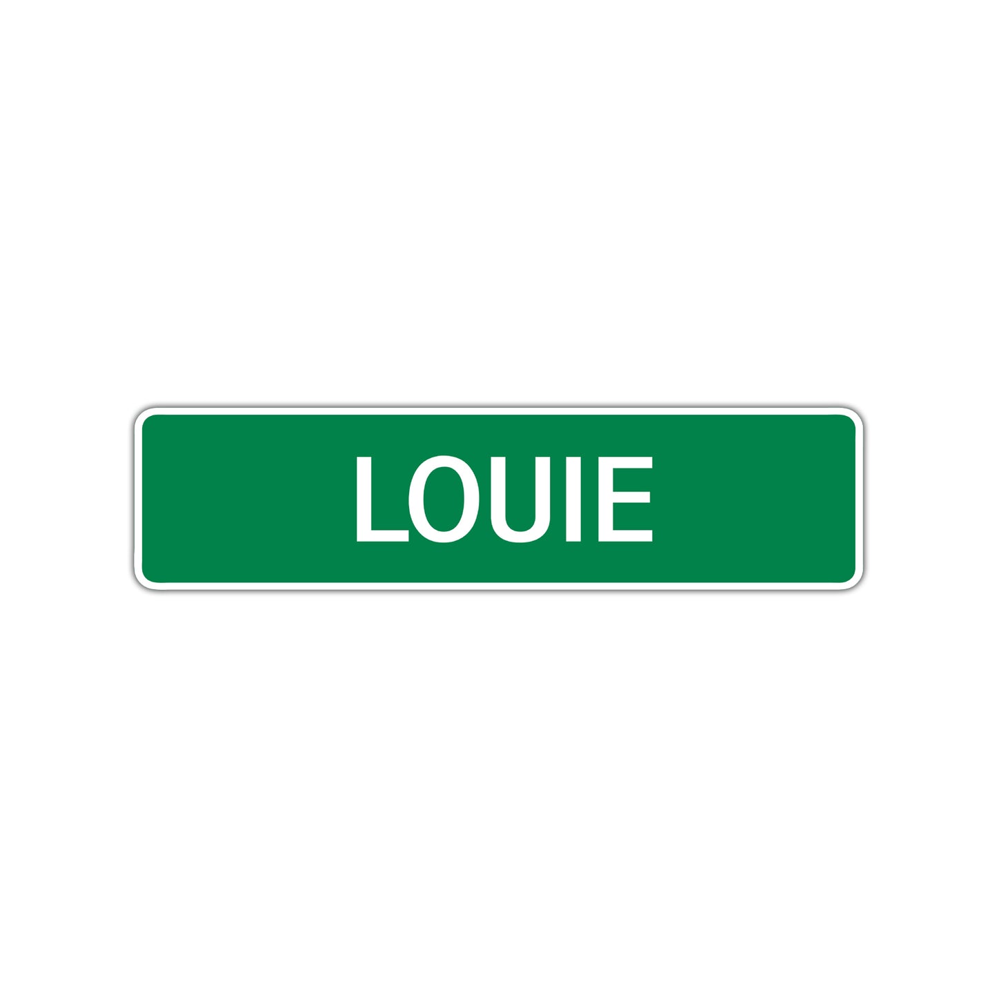 Louie Street Sign Children Name Room Plate