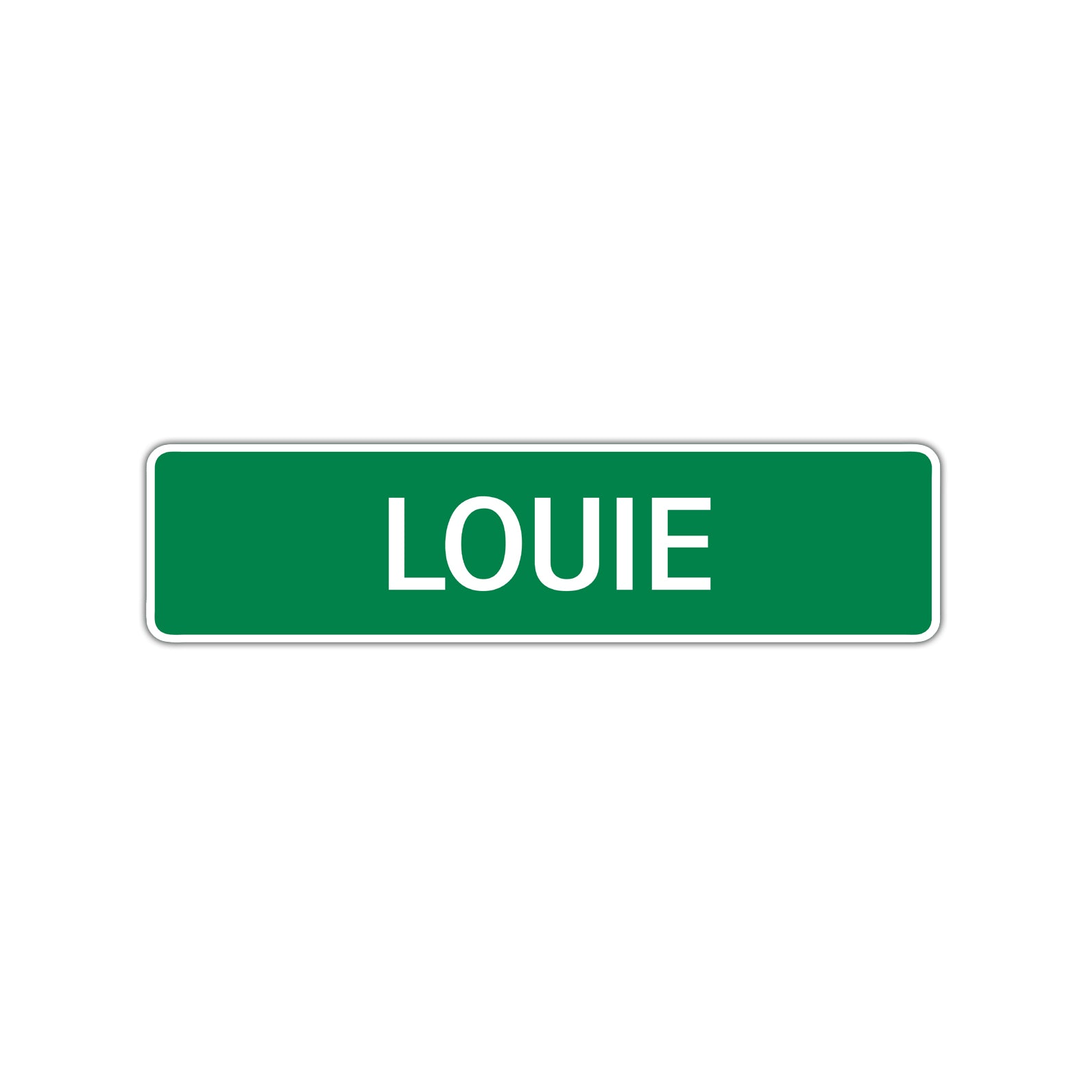 Louie Street Sign Children Name Room Plate