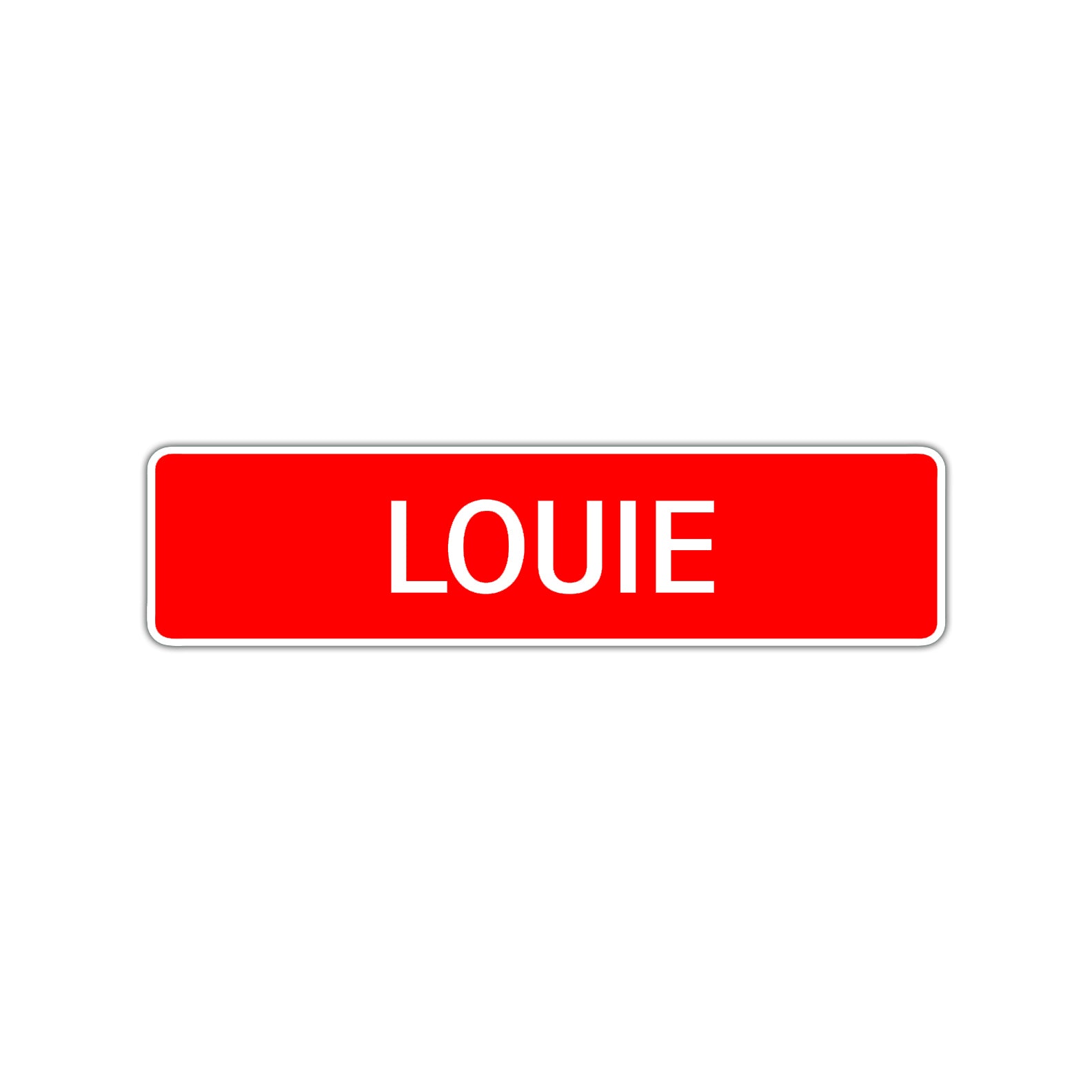 Louie Street Sign Children Name Room Plate
