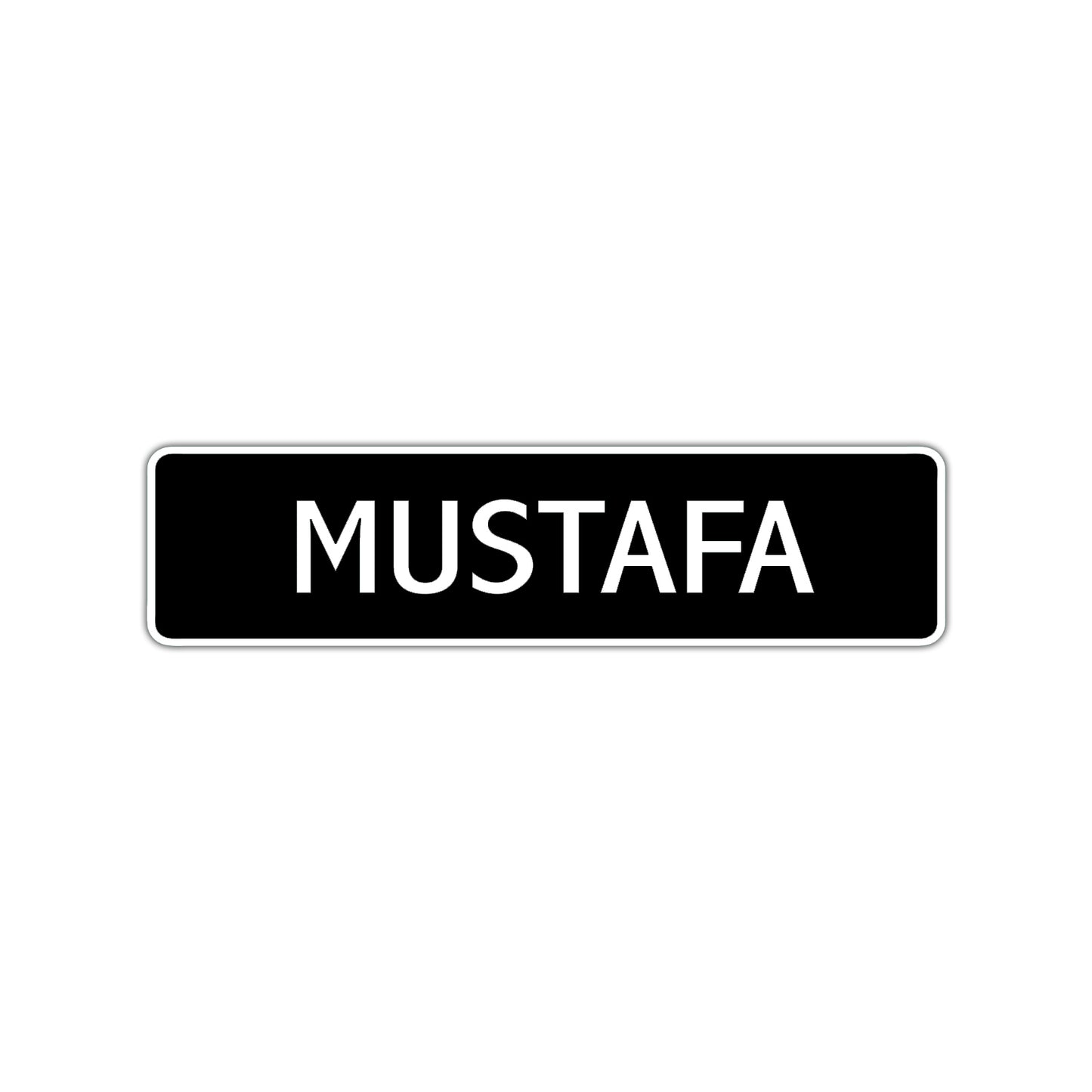 Mustafa Street Sign Children Name Room Plate