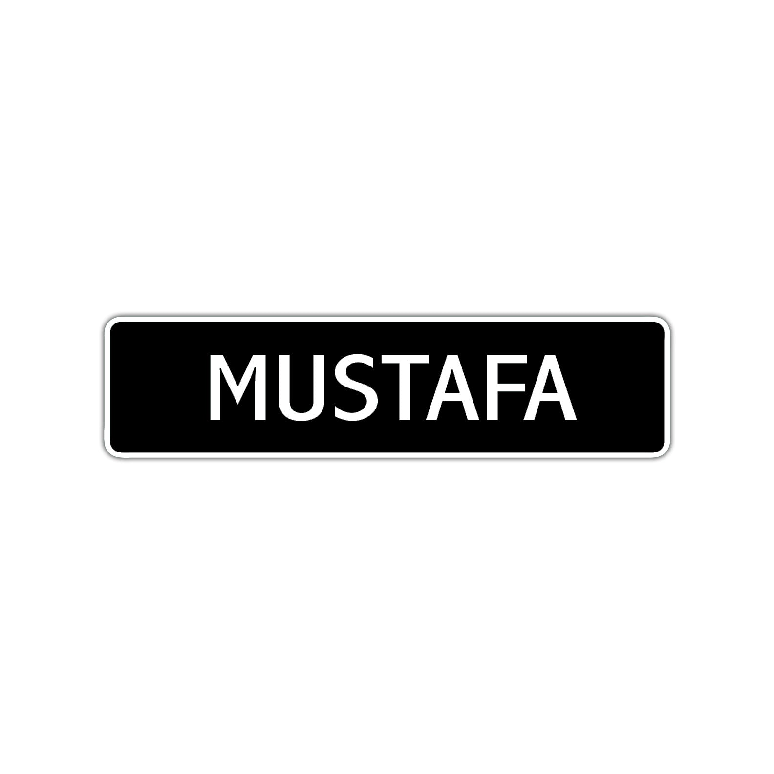 Mustafa Street Sign Children Name Room Plate