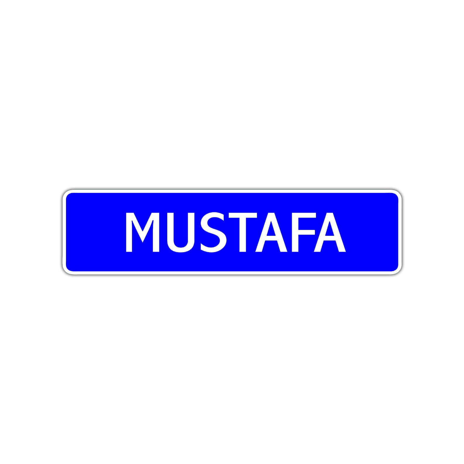 Mustafa Street Sign Children Name Room Plate