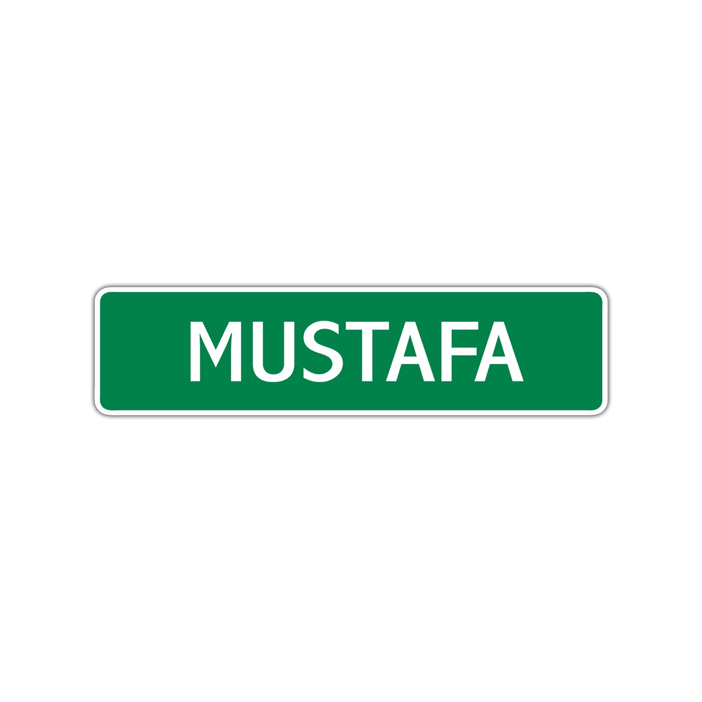 Mustafa Street Sign Children Name Room Plate