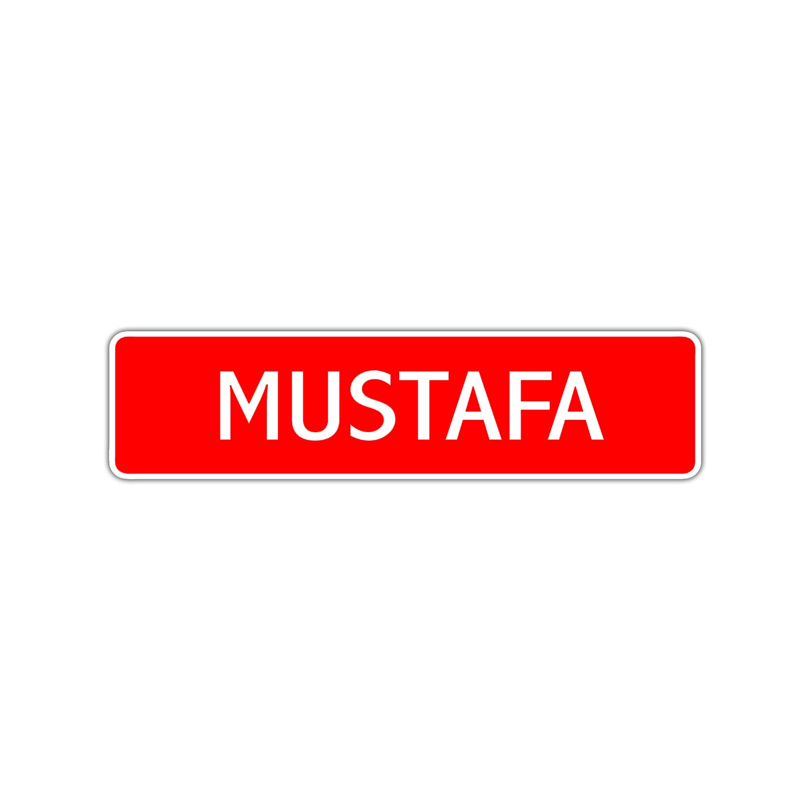 Mustafa Street Sign Children Name Room Plate