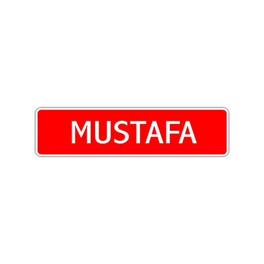 Mustafa Street Sign Children Name Room Plate