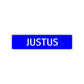 Justus Street Sign Children Name Room Plate