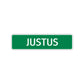 Justus Street Sign Children Name Room Plate