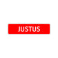 Justus Street Sign Children Name Room Plate
