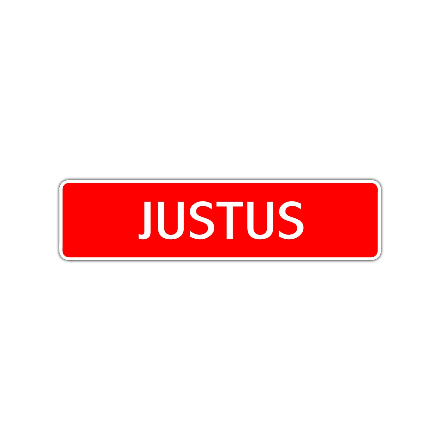 Justus Street Sign Children Name Room Plate