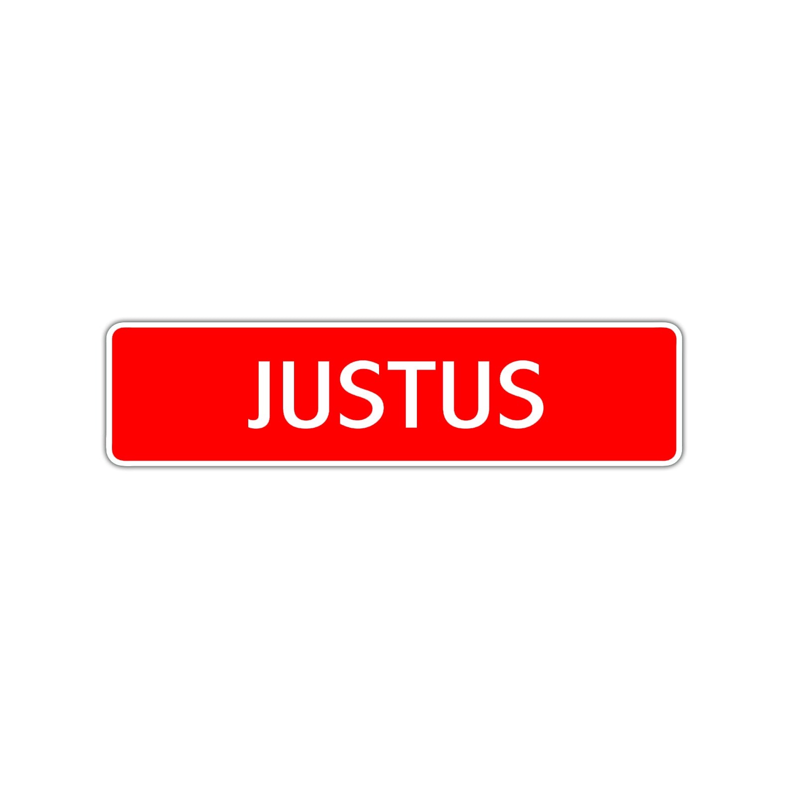 Justus Street Sign Children Name Room Plate