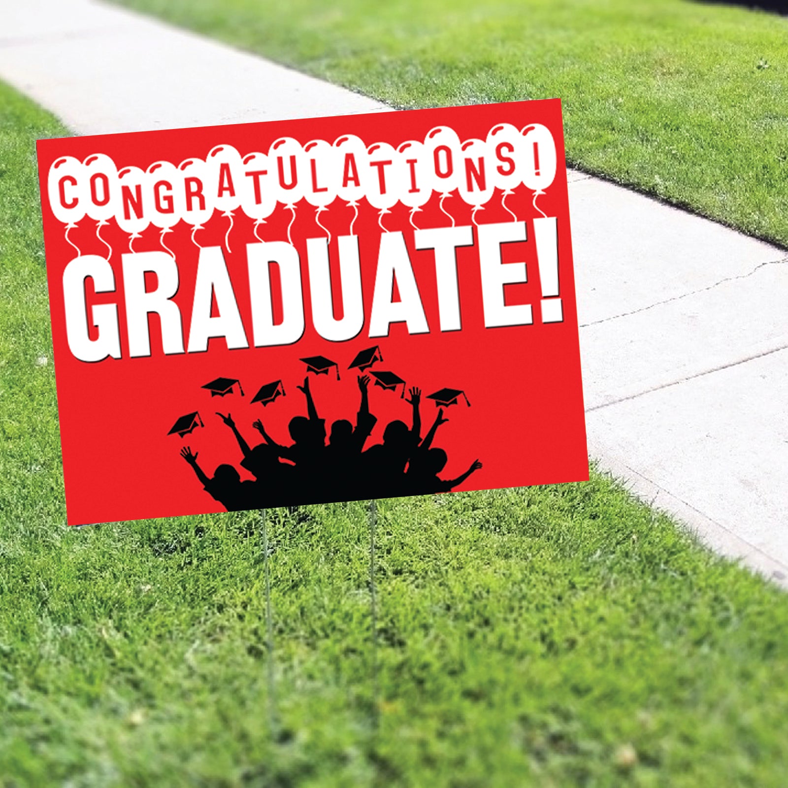 Congratulation Graduate Coroplast Printed Yard Sign