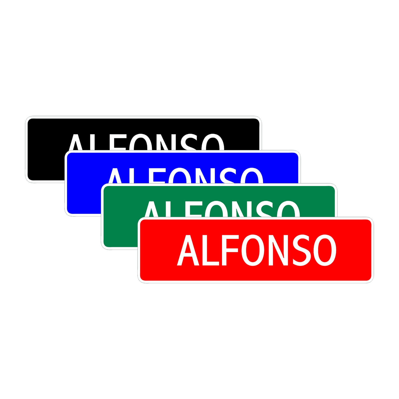 Alfonso Street Sign Children Name Room Plate