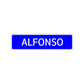 Alfonso Street Sign Children Name Room Plate