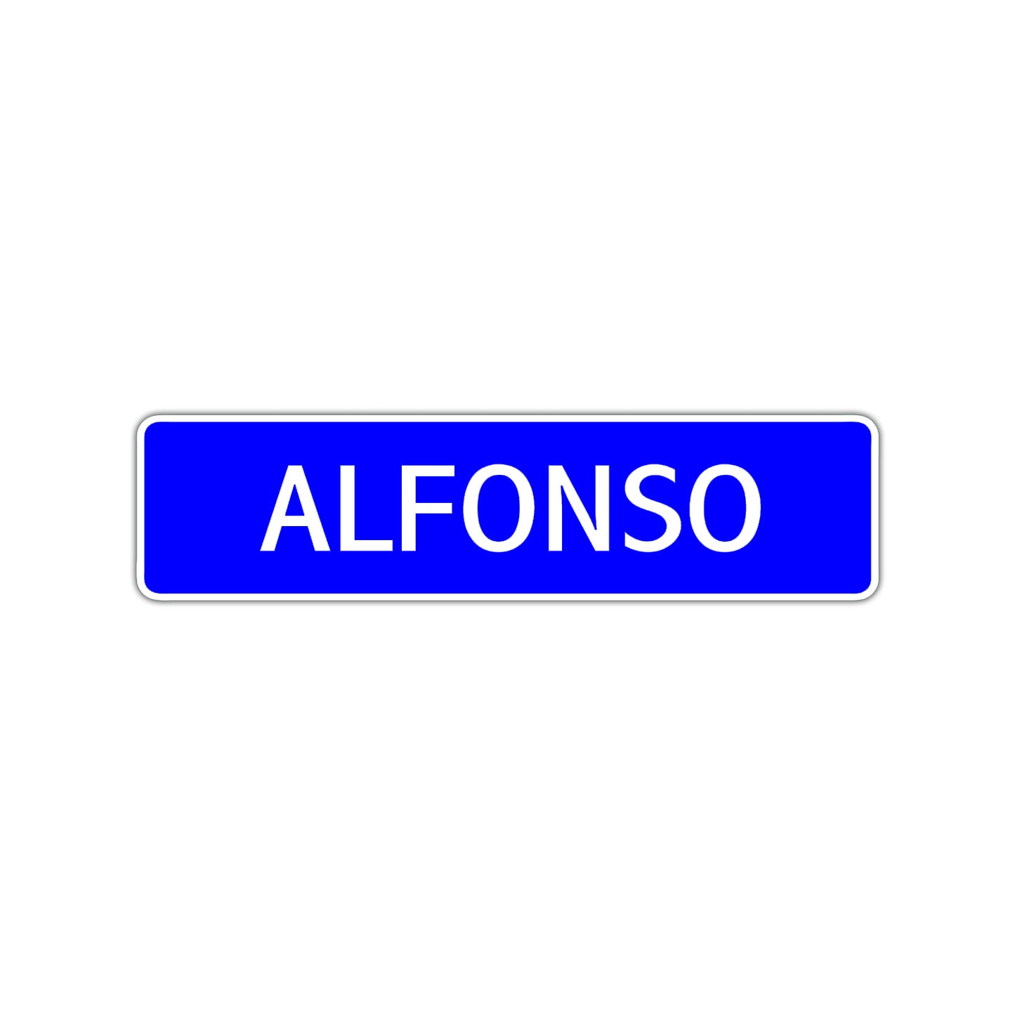 Alfonso Street Sign Children Name Room Plate